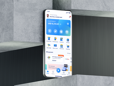 E-Wallet App UI Design 🔥 app design dribbble finance icon mobile ui wallet