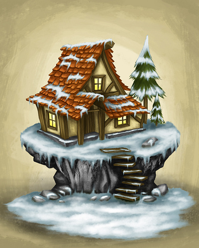 Up Hill Cottage concept concept art design graphic design illustration