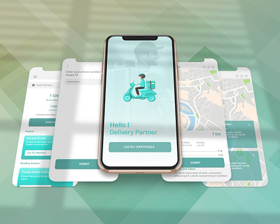 Delivery Partner App | UX Design app appdesign design graphic design illustration mobileapp ui uiux ux