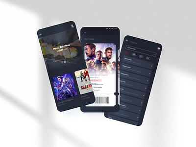 Hoyts App Redesign appdesign cinema design graphic design graphicdesigner movie theather ui