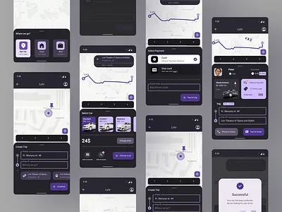 Taxi app - material design system app design design home page material design material design system payment ride taxi taxi app ui ux webdesign