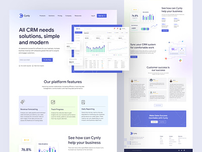 Cynly - CRM Software Website Design analytics crm crm platform crm tool crm website customer relationship management ecommerce saas landing page product landing page saas saas design saas landing page saas product saas ui saas website saas website design software deisgn web design website website design