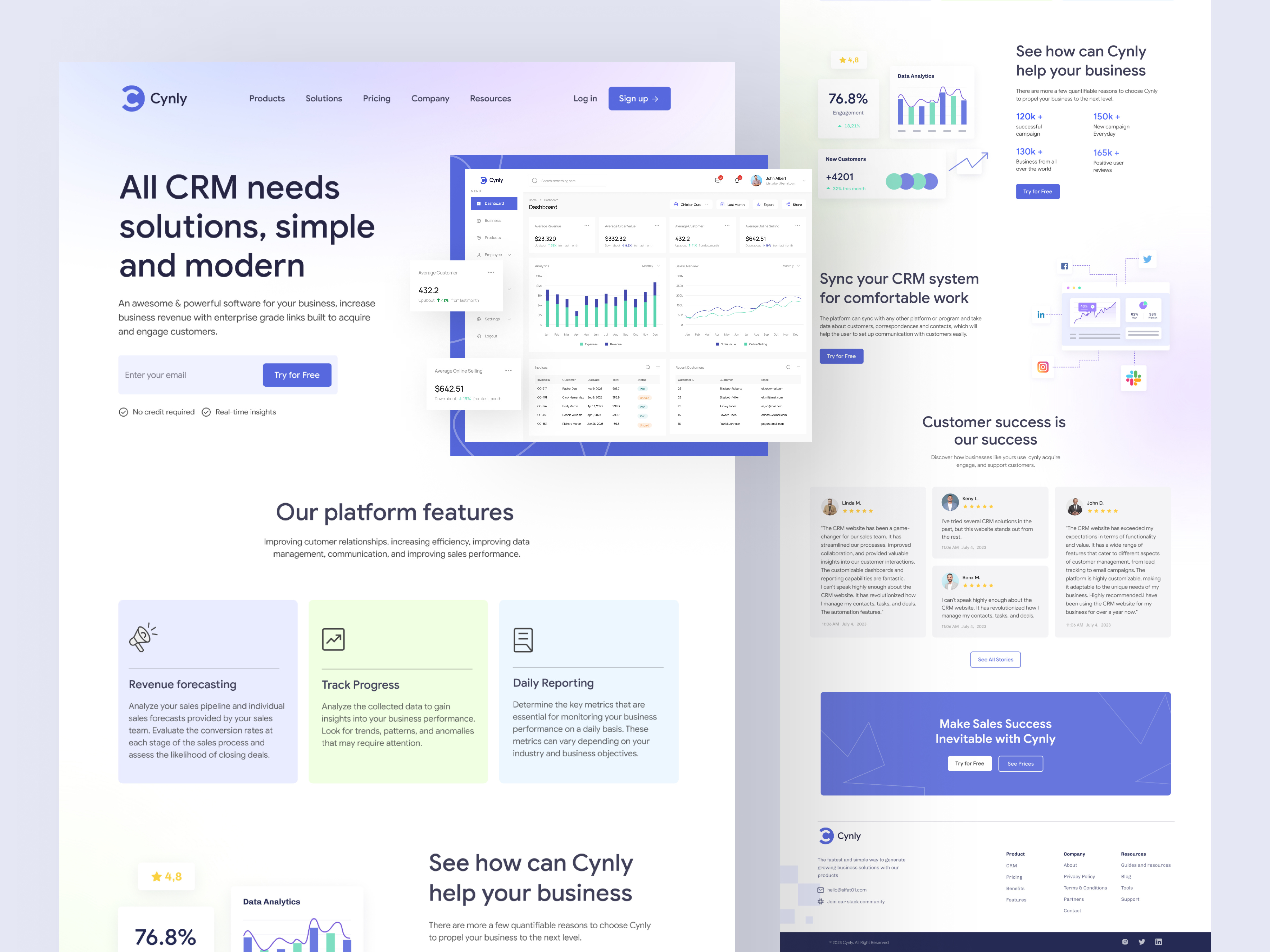 Example of Website/Landing Page (Ai,Crm,Erp,B2b)
