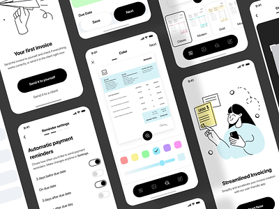 Invoicing app animation app best mobile app design interaction mobile app mobile app design motion top mobile app ui user experience user interface ux