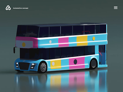 Bus animation 3d animation automotive car dashboard game graphic design illustration interface isometric landing page lowpoly motion graphics nft render uiux video visual design web web design