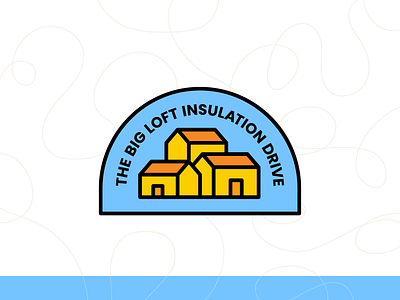 The Big Loft Insulation Drive bold branding bright campaign identity colour palette eco environmental heat house housing insulation logo logo design roof insulation