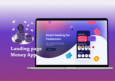 Landing page- Finance App app design figma finance fintech landing page ui