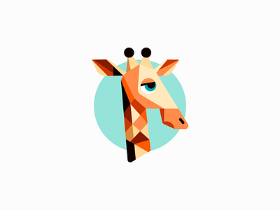 Geometric Giraffe Logo abstract animal branding character colors design emblem geometric giraffe icon identity illustration logo mark nature playful premium sports symbol vector