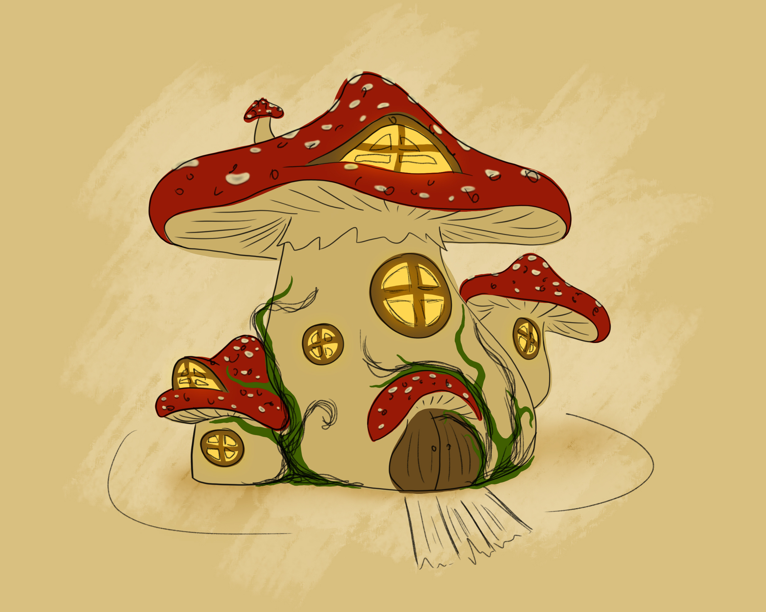 Mushroom Hut by Elena Milian on Dribbble