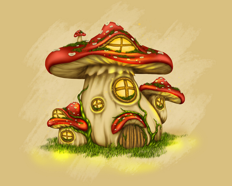 Mushroom Hut by Elena Milian on Dribbble