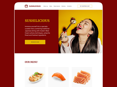 Japanese restaurant SUSHILICIOUS design ui ux web design