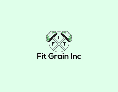 Fit Grain Logo Design brand identy branding company identity design fit fitness logo graphic design logo modern vect plus