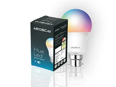 Aroscai - LED Bulb Packaging Design & Identity branding led bulb led bulb box design