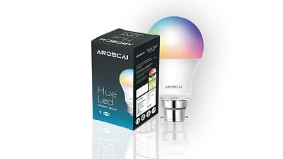Aroscai - LED Bulb Packaging Design & Identity branding led bulb led bulb box design