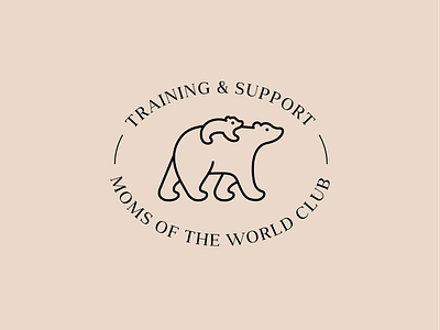 Moms club baby baby bear bears branding linear logo logo bears logodesign logotype mom