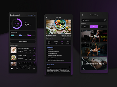 Fitness App figma graphic design mobile mobilescreen ui