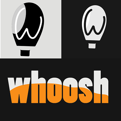 hot air ballon (whoosh) logo begginer daily project design graphic design illustration logo