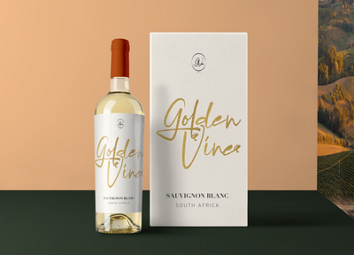 Golden Vine logo design & packaging logo design packaging