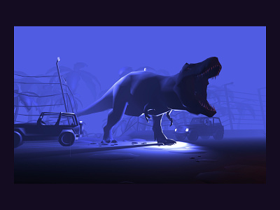 Jurassic Park VR 3d a frame animation blender dinosaur jurassic park t rex web web3d webvr webxr