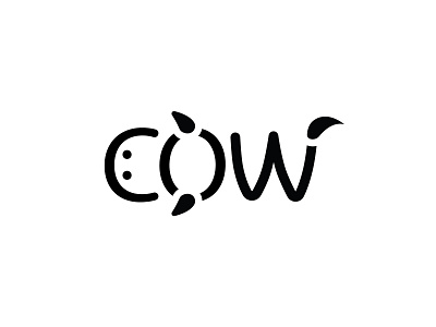 Cow logo cow letters logo text