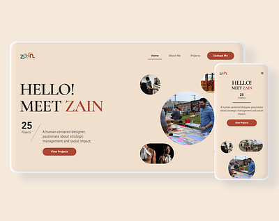 Zain's portfolio figma landing page landingpage portfolio portfolio website responsive design ui uiux design user research ux web design webflow