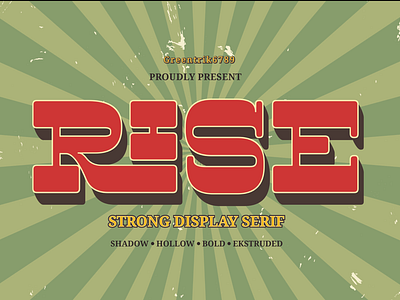 Rise Retro Slab Serif ads branding display font fonts graphic design logo retro font slab serif font