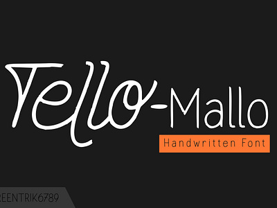 Tello-Mallo Handwritten Font ads branding display font fonts graphic design handwritten font