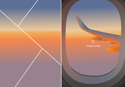 Orange Horizons: Aerial Meditations on the Canvas of an Airborne aesthetic airplane design graphic design holiday illustration love orange orange sky sky travel trip vacations vector