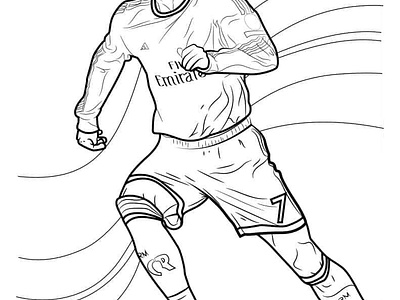 Cristiano Ronaldo coloring pages by Coloring Pages WK on Dribbble