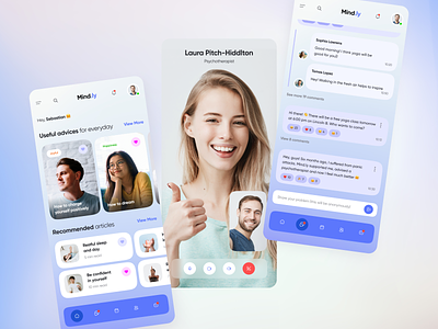 Psychological help app app clean design gotoinc help mind minimal mobile app psychotherapy ui