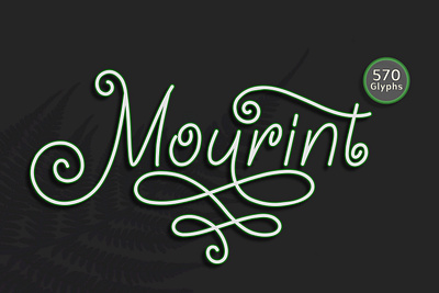 Mourint Monoline Handwritten Font ads branding display font fonts graphic design handwritten font monoline font spring font