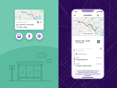 Public Transport Bus Route App Booking UI Components app design booking bus carpooling driver ios location map mobility passenger planning public transport ride route taxi tickets trip uber walk