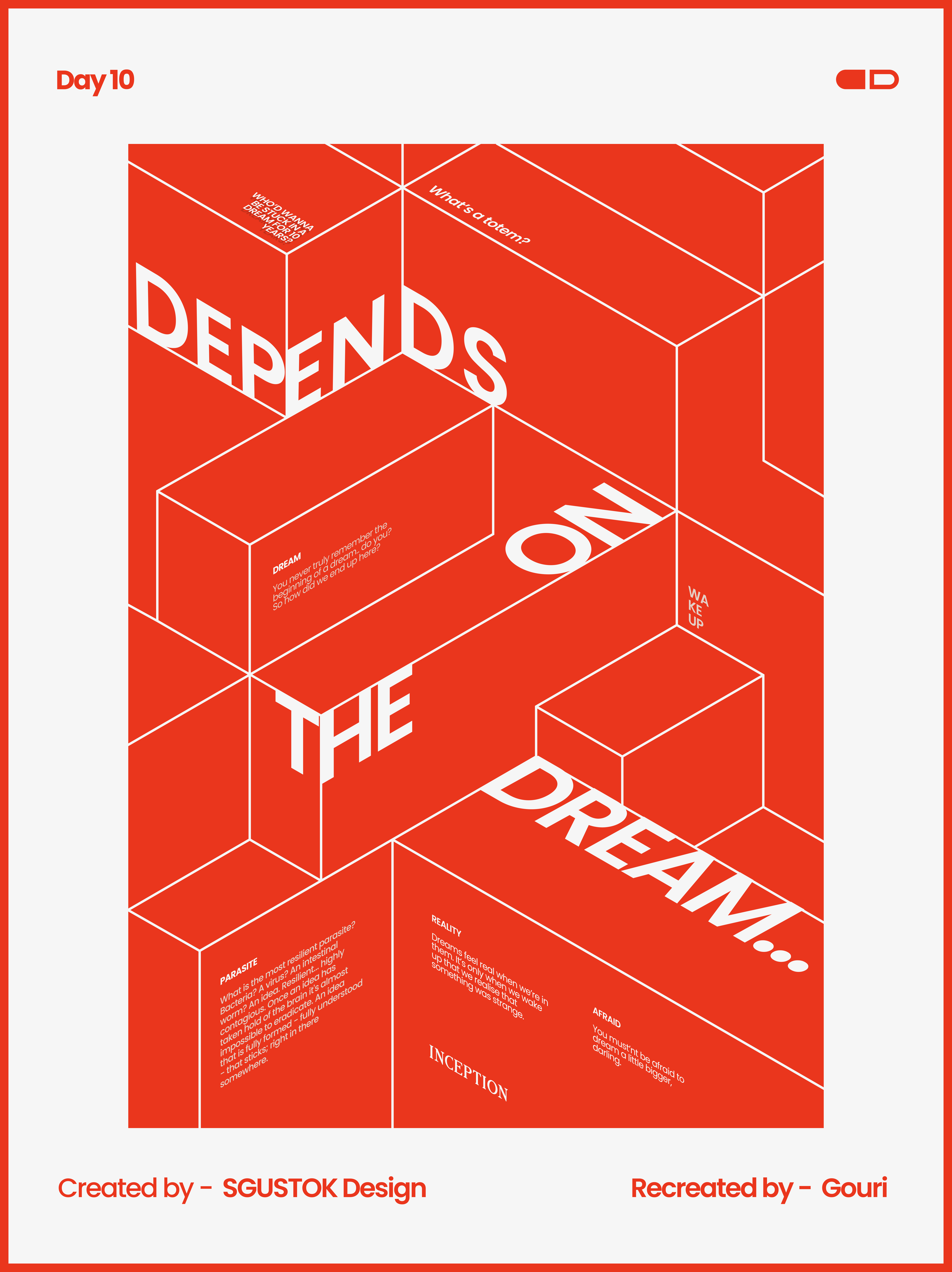 Typographic poster 3d design figma figmadesign graphic design illustration logo poster posterdesign typography ui uidesign vector