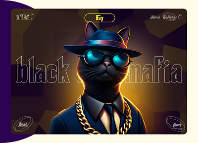Black cats mafia/Website/NFT adobe branding cat design figma graphic design illustration logo photoshop shot ui ux webdesign website