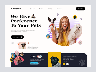 PetCare Website by Nishar Multani on Dribbble