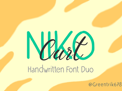 Niko Curt Handwritten Font Duo ads branding display font fonts graphic design handwritten font