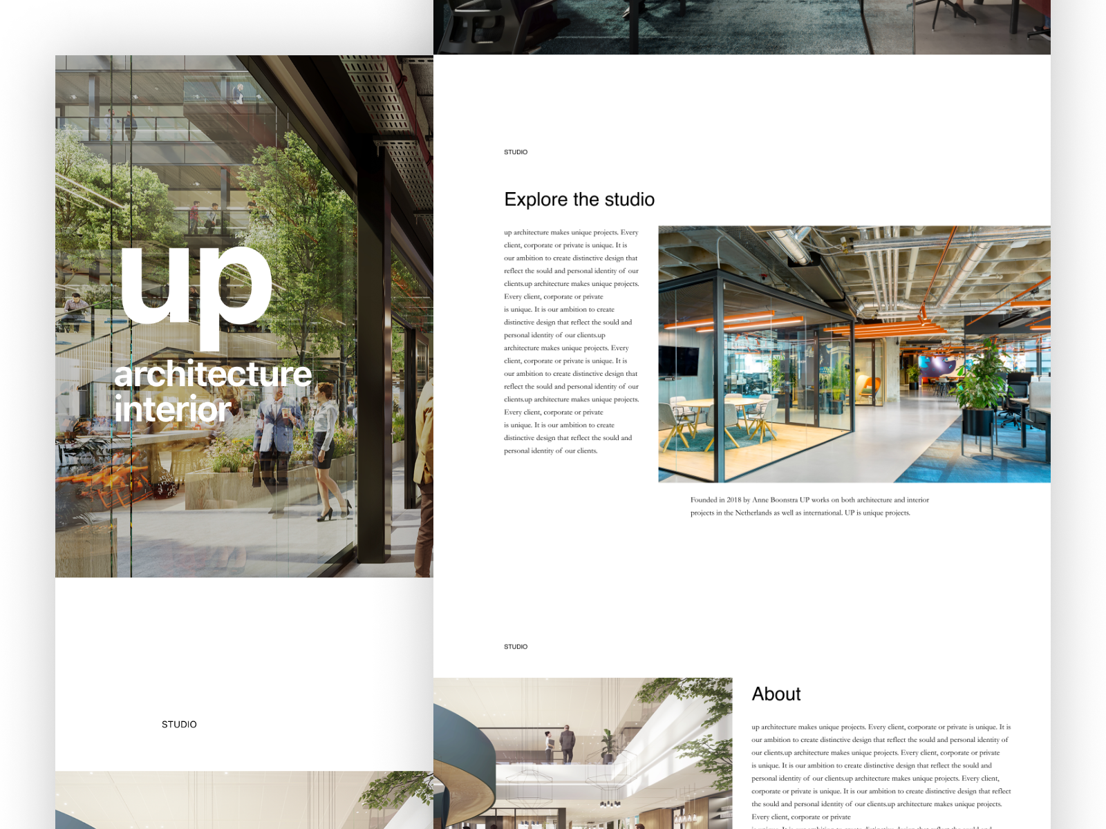 UP Architecture and Interior company Website animation architect conception design developer interface animation interior ui website