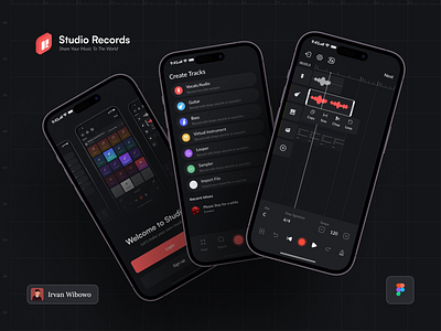Studio Records App app app design design music studio ui ui design
