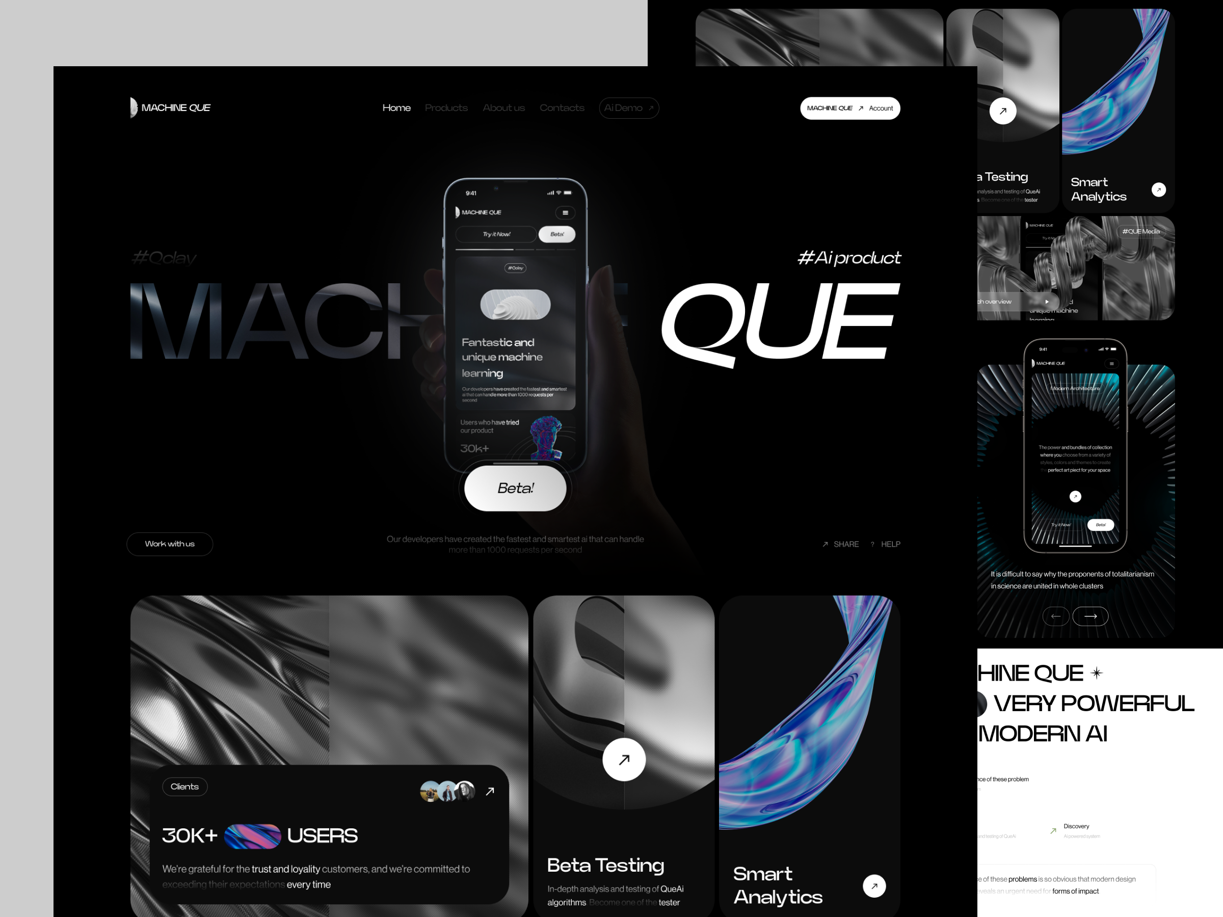 AI Platform Landing Page ai ai content management ai customer service ai marketing ai services company website ai startup artificial intelligence deep learning devops website landing page launch landing page machine learning minimal mobile app design neural networks product design saas startup website ui ux web design