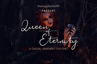 Queen of Eternity a Casual Handwritten Font ads branding casual font display font fonts graphic design handwritten font