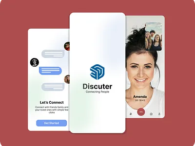 Chatting App UI Design appdesign branding dailyui design hire illustration logo motion graphics ui ux uxui