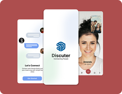 Chatting App UI Design appdesign branding dailyui design hire illustration logo motion graphics ui ux uxui