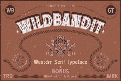 Wild Bandit Western Serif Font ads branding display font fonts graphic design logo serif font western font