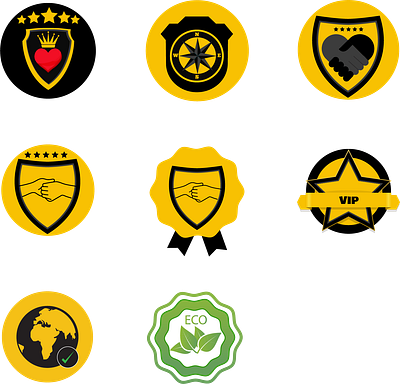 Badges for Car Riding App badges branding graphic design illustration logo vector