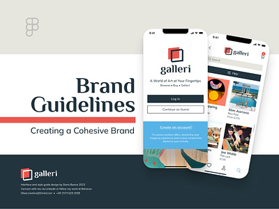 Galleri - Brand Guidelines art branding design experience guide interface layout online presentation shop style ui user ux