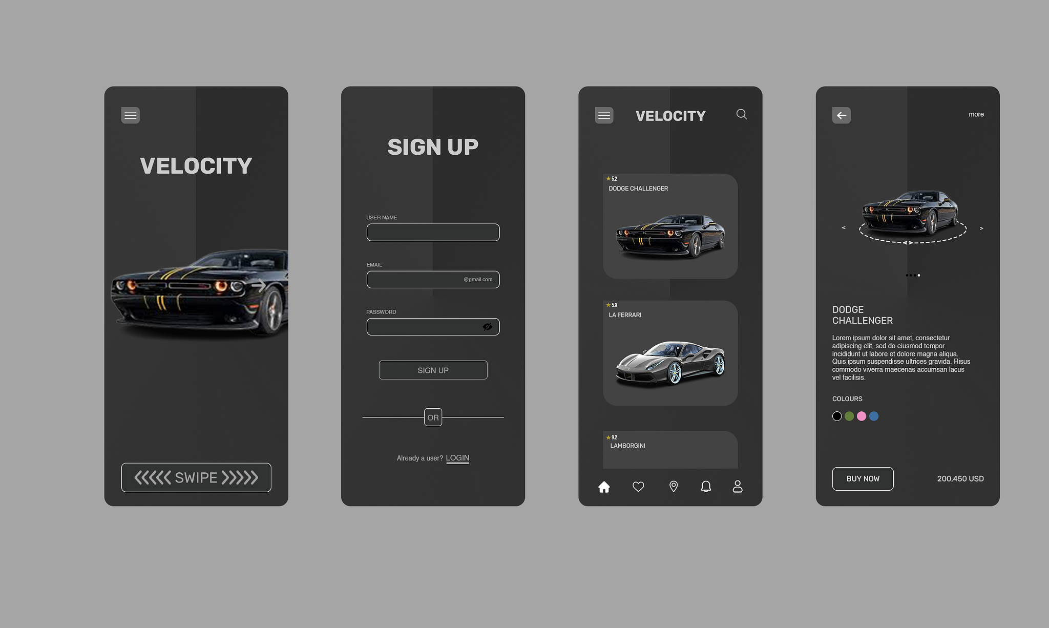 car ui design by Mr on Dribbble