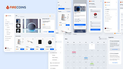 Firecoins - Dashboard dashboard design design system e commerce loja site system ui ux