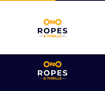 Ropes & Thrills Logo abstract branding creative logo design flat logo graphic design illustration logo minimal minimal flat logo minimalist logo vector