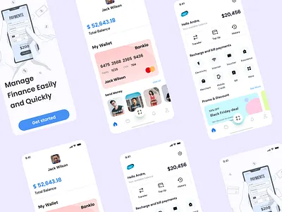 Fintech UI/UX app ui graphic design uiux