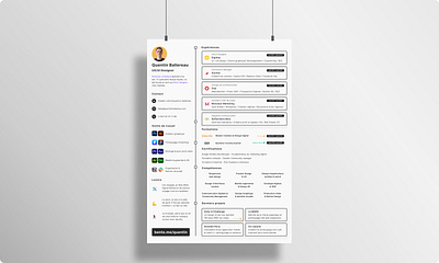 Minimalist Resume Template clean cv design designer figma grey minimalist resume template